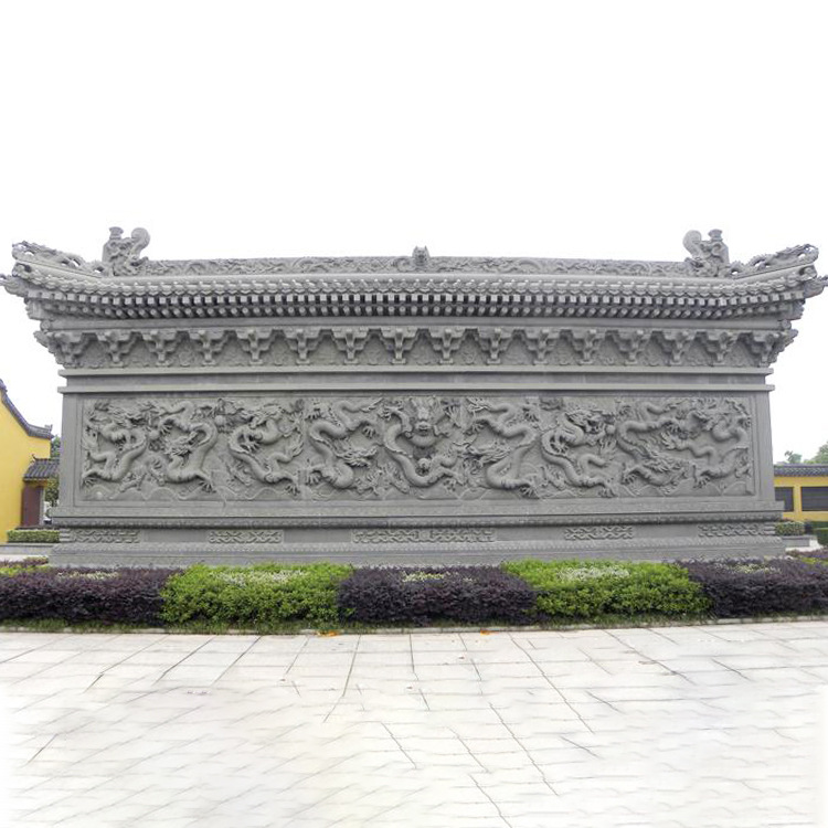 White marble stone carving relief granite screen wall stone carving character relief mural campus culture square background wall
