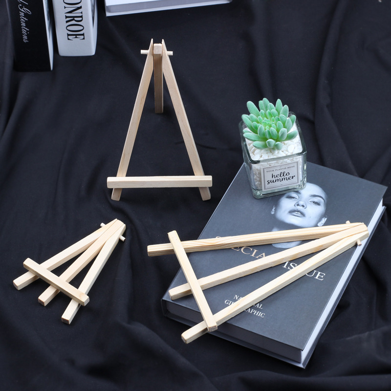 8*15 Easel Mini Pine Tripod Wooden Mobile Phone Small Stand Desktop Painting Display Stand Factory Direct Sale