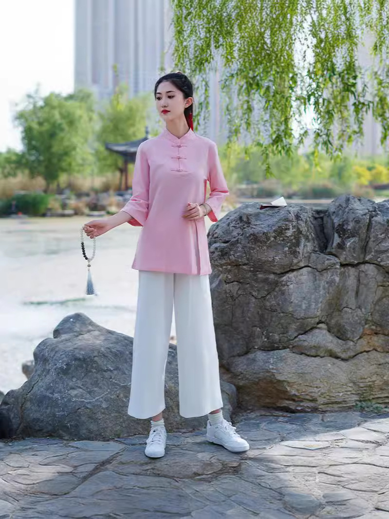 Retro suit Chinese style beauty salon overalls health care hall Chinese Tang suit tea women's two-piece set a generation of hair