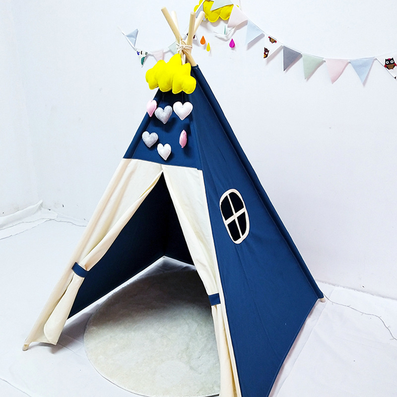 Factory Direct Sales Children's Tent Boys and Girls Indoor Toy Game House Outdoor Outing Picnic Small House Indian