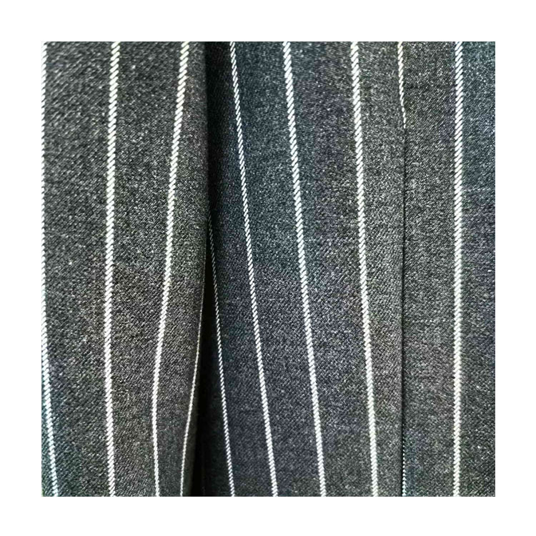 Spot Autumn and Winter Wide and Thickeneded Tr Stretch Stripesd Suit Suit Fabric Twill Stretch Fabric 1.5 Stripes Spacing