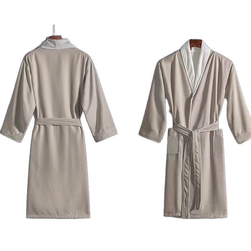 Hotel-Specific Wardani Double-Layer Nightgown Pure Cotton Absorbent Adult Bathrobe Soft Hotel Bathrobe