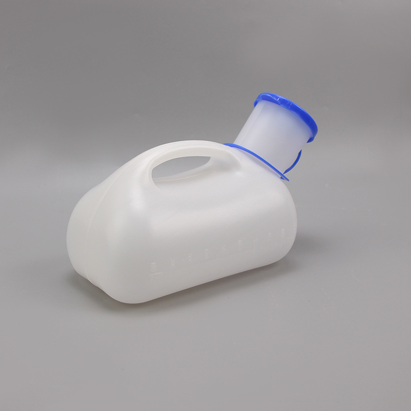 Unisex 1000ml pe New Material small urinal high temperature disinfection hospital translucent urinal with interface