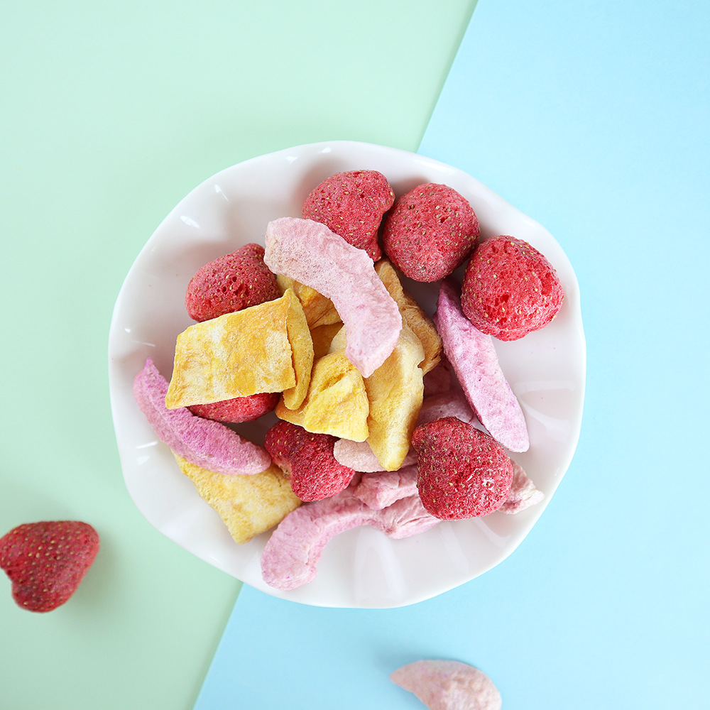 FD Freeze Dried Fruit Crisp Factory Bulk Wholesale Freeze Dried Strawberry Mango Peach Mixed Fruit Crisp