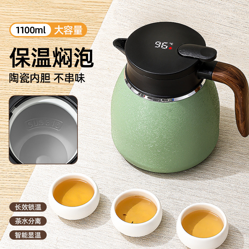 Large capacity ceramic liner insulation pot 316 stainless steel stew teapot household thermos kettle stuffy pot wholesale generation