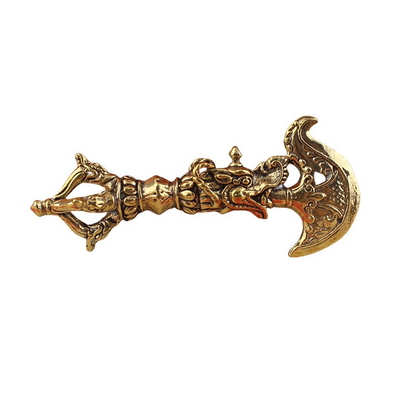 Retro Brass Faucet King Kong Pong Handle Piece Religious Instrument Demon King Kong Pestle Decoration Wen Play Old Bronze Wholesale