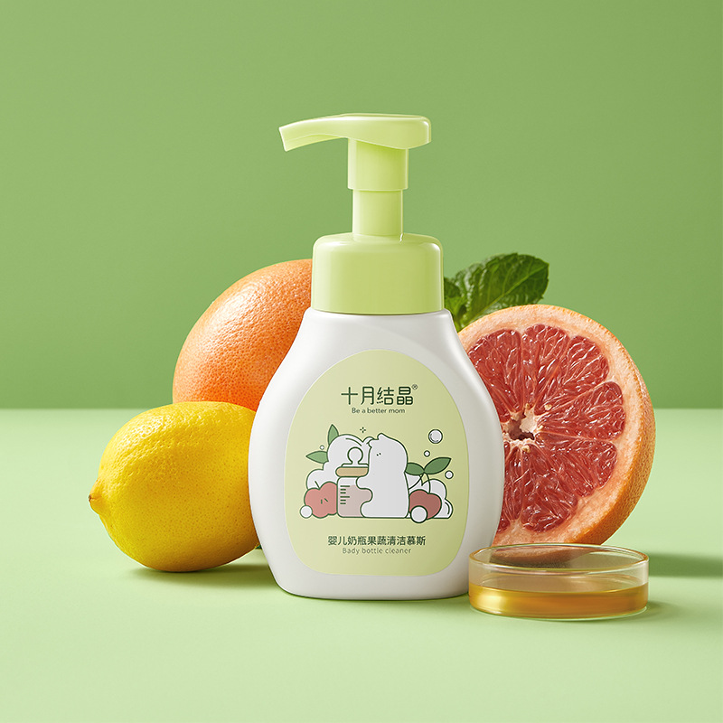 Очиститель бутылочек October Crystalline, жидкость для мытья посуды для новорожденных, растительное моющее средство для фруктов и овощей SH1903