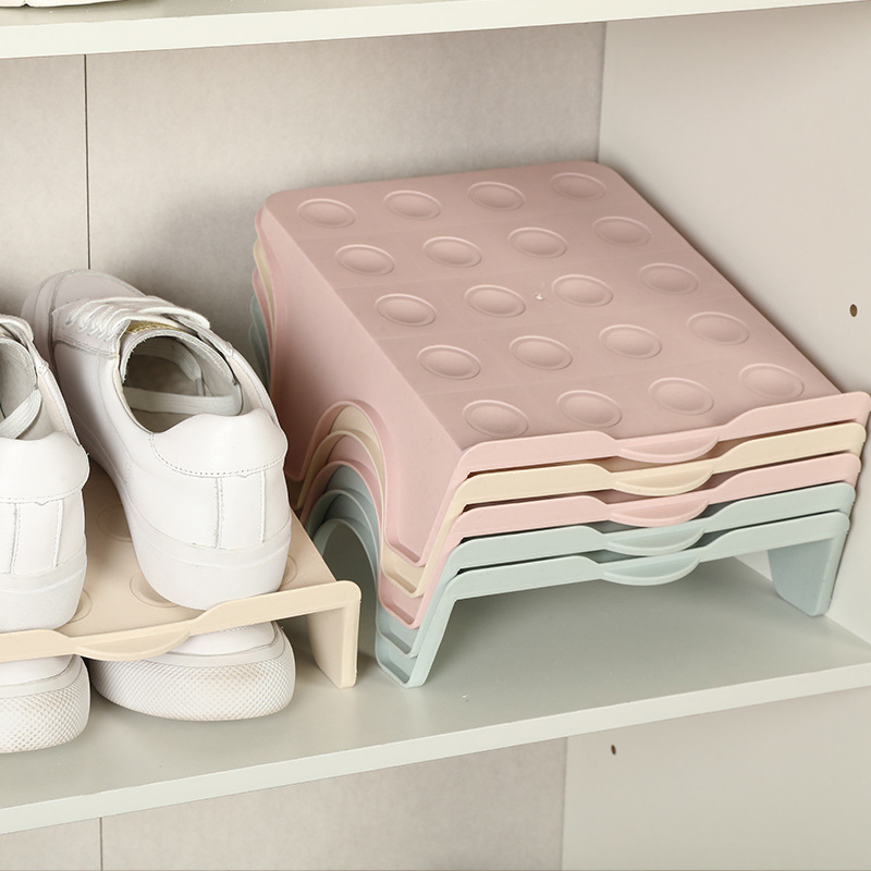 Double-layer shoe bracket shoe cabinet layered partition household space-saving storage artifact shoe rack cabinet simple shoe rack