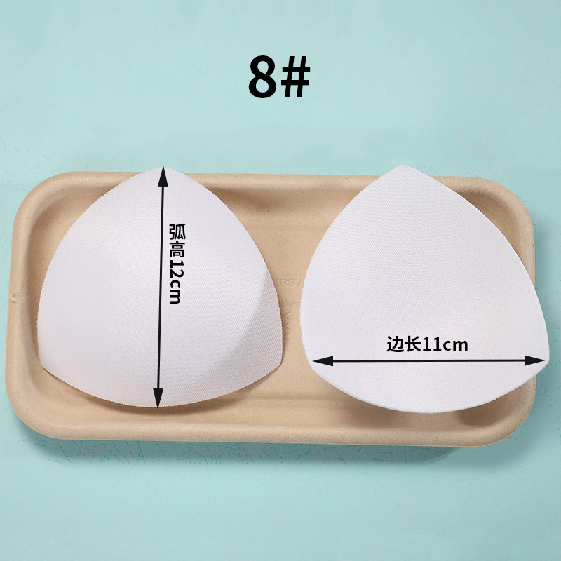 In-Stock Triangle Sponge Bra Pads Inserts Thin Breathable Cup Swimwear Yoga Wear Triangle Cup Bra Pads