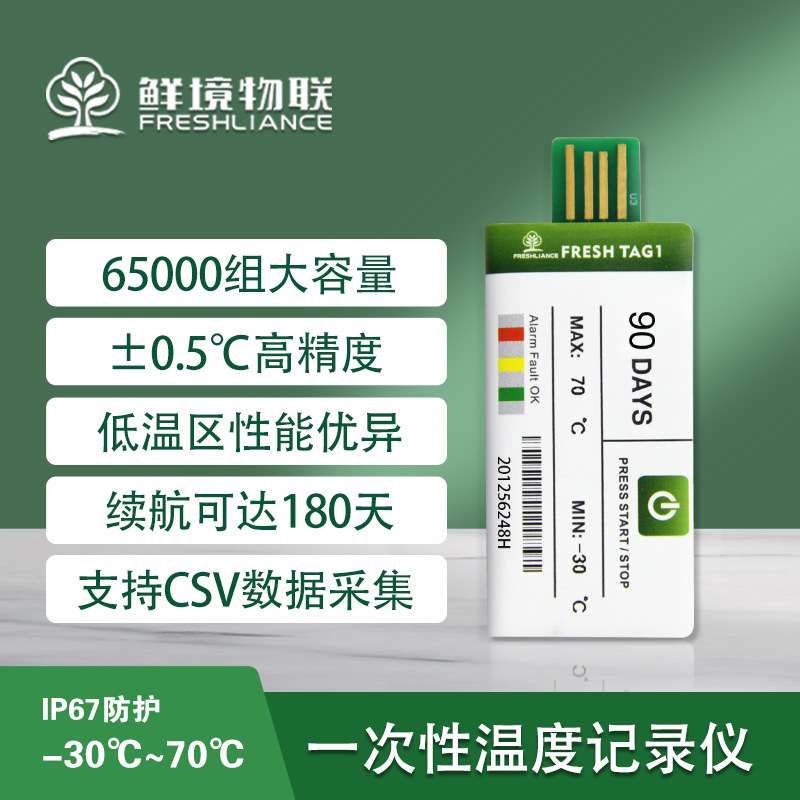 USB одноразовый регистратор температуры для холодильных фур, специализированный электронный термометр для холодной цепи