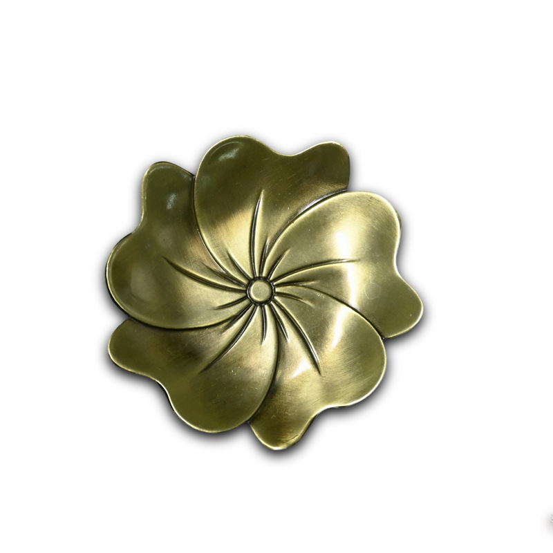 Alloy porous lotus incense holder Zen thread incense holder household tea set accessories sandalwood burner incense tray