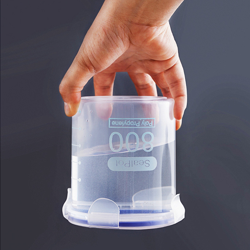 Transparent Plastic Sealed Jar Milk Powder Jar Round Food Jar with Lid Kitchen Grain Storage Box Storage Jar