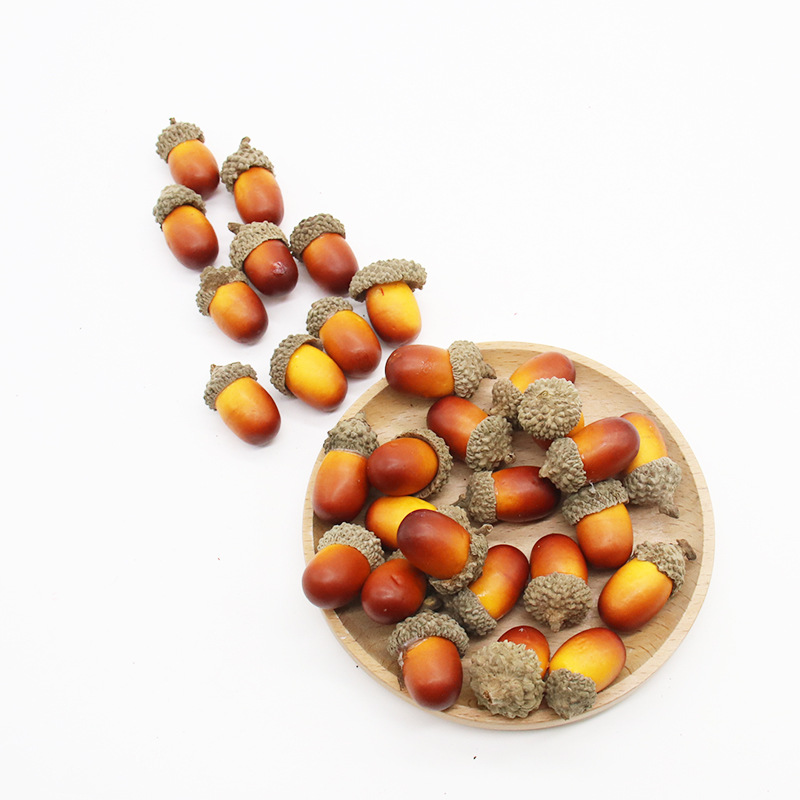 Simulated Acorn Dry Goods Acorn Groceries Christmas Decorations Photo Props Foam Simulated Small Acorns