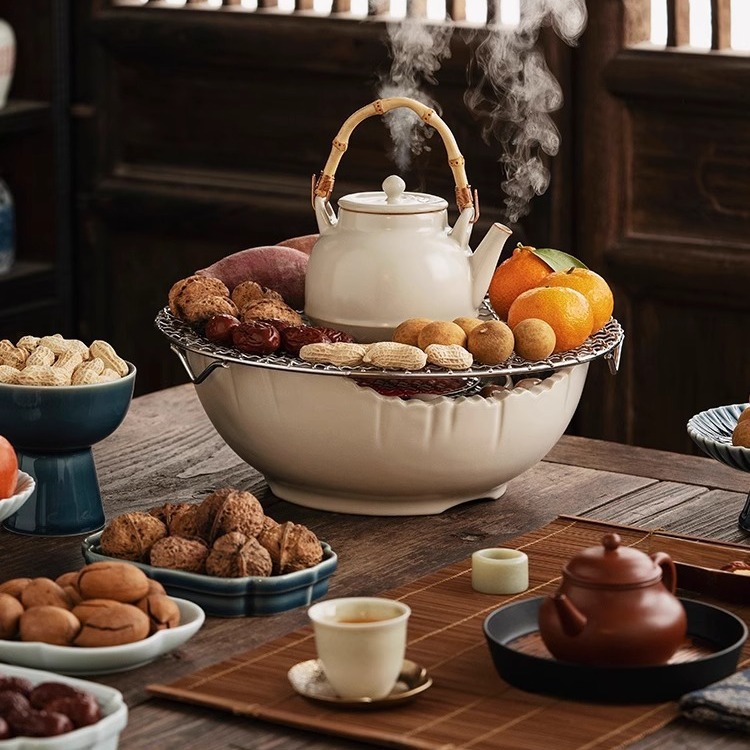 Электрическая керамическая плита для приготовления чая, бытовая, встраиваемая, полный комплект, простой чайник Ru kiln, набор для приготовления чая Beam Pot