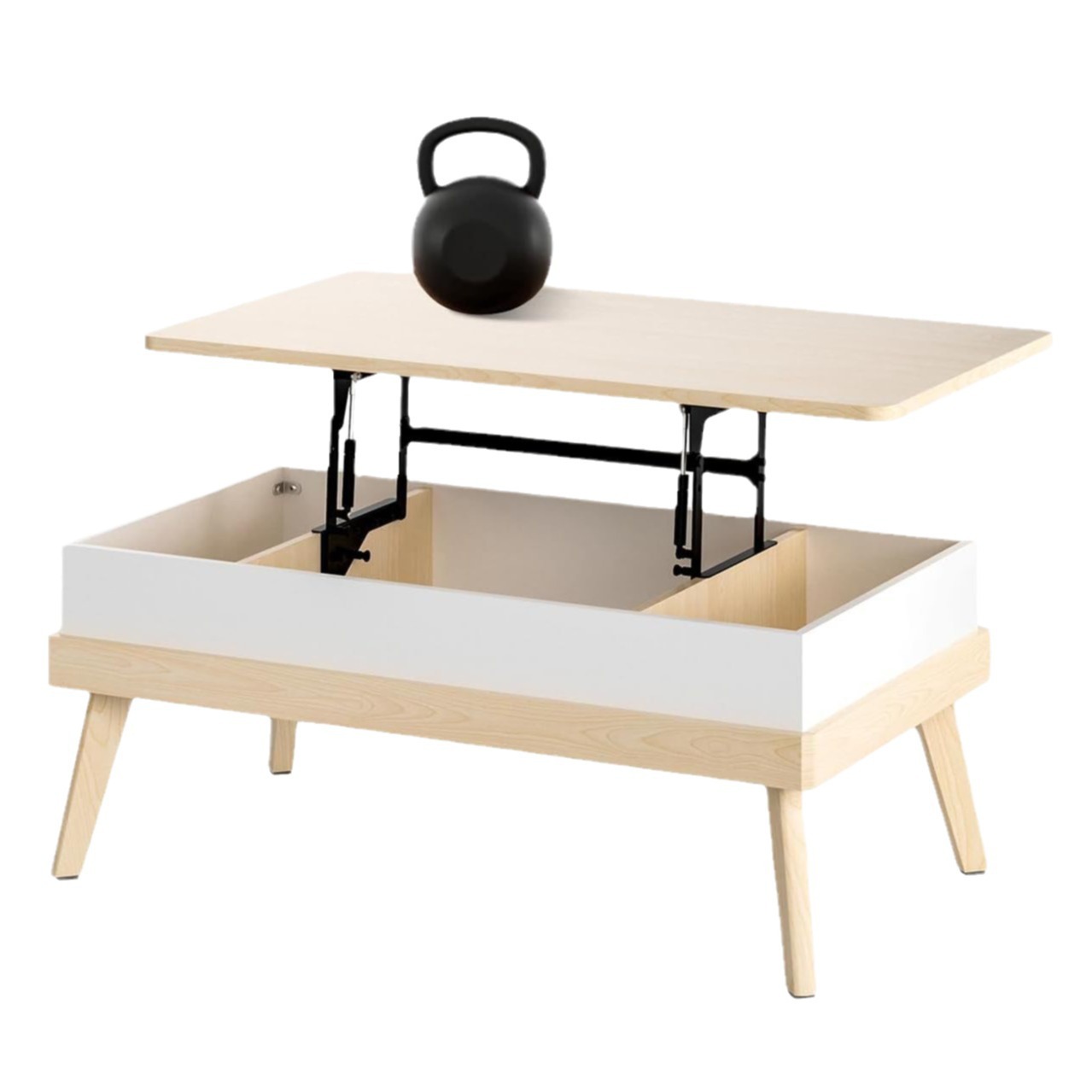 Nordic Lifting Coffee Table, Simple Small Apartment Living Room, Multi-Functional Tea Table, Dining Table, Dual-Purpose Table
