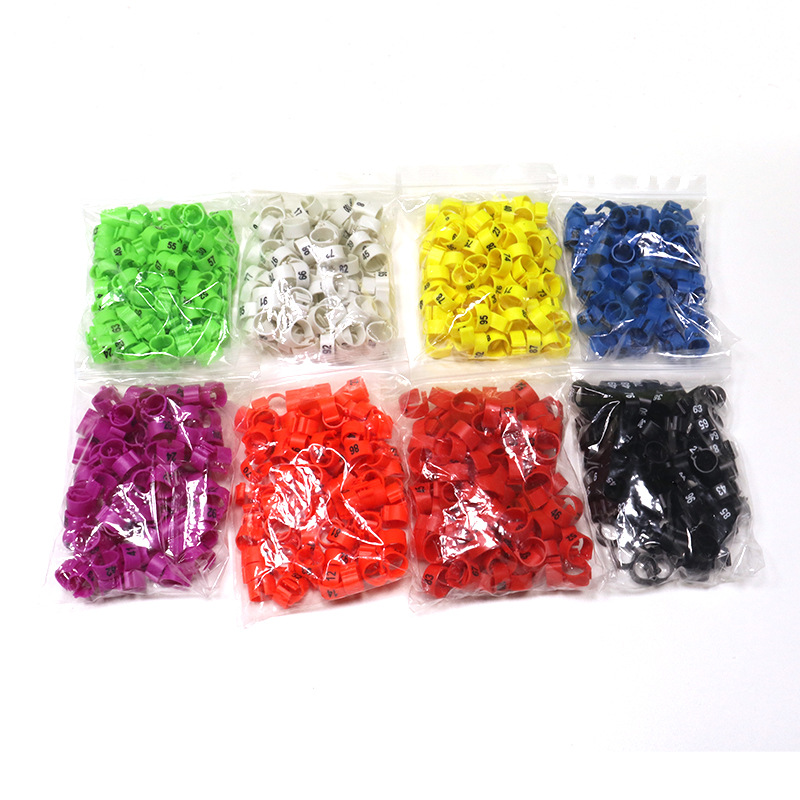 Full plastic open ring bird with logo ring open snap ring lettering number number ring pet bird foot ring wholesale