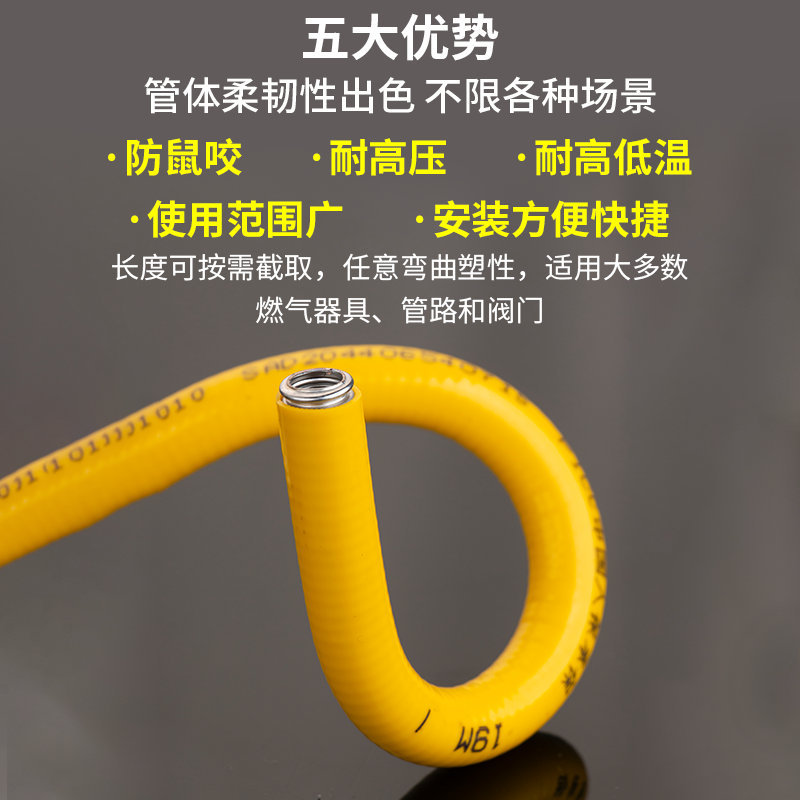 Household 304 stainless steel gas bellows wholesale natural gas explosion-proof pipe gas pipe hose liquefied gas pipe