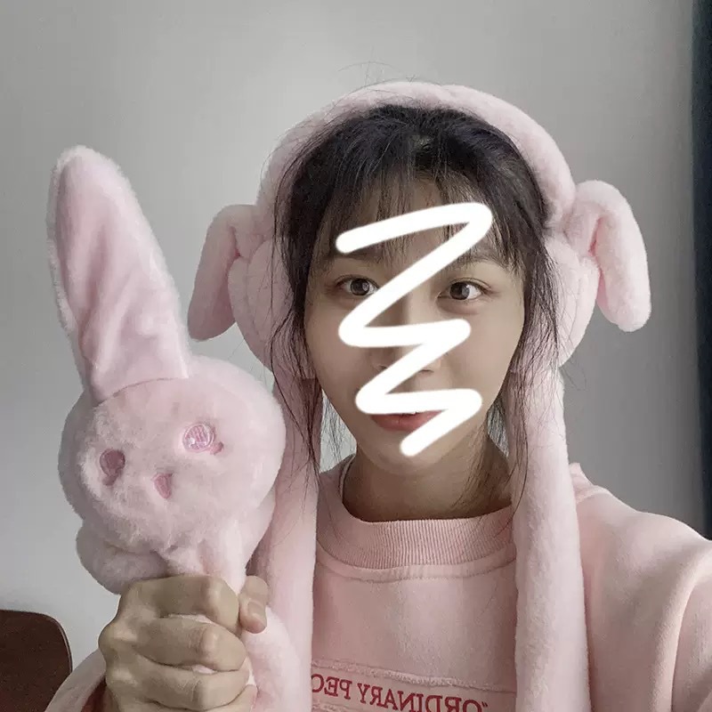 Earmuffs with Moving Rabbit Ears, Winter Women's Warm Earmuffs, Kidsren's Cartoon Cute Earbags, Ear Warmers, Ear Protection Hats