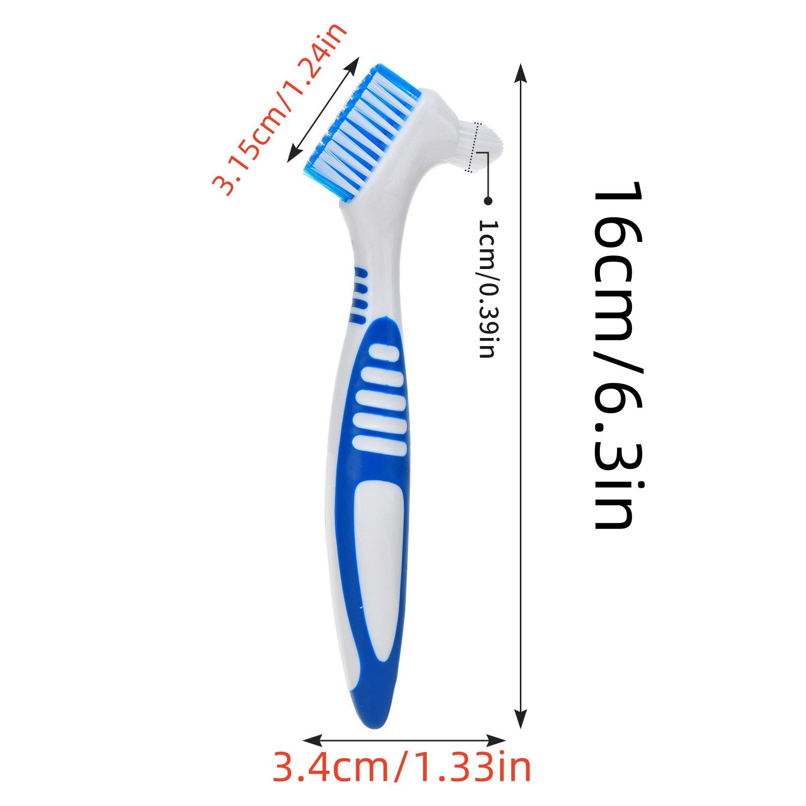 Manufacturer Supplies Colorful Fake Toothbrush, Denture Toothbrush, Denture Braces, Cleaning and Care, Double-Headed Brush, Cross-Border Popular Daily Necessities
