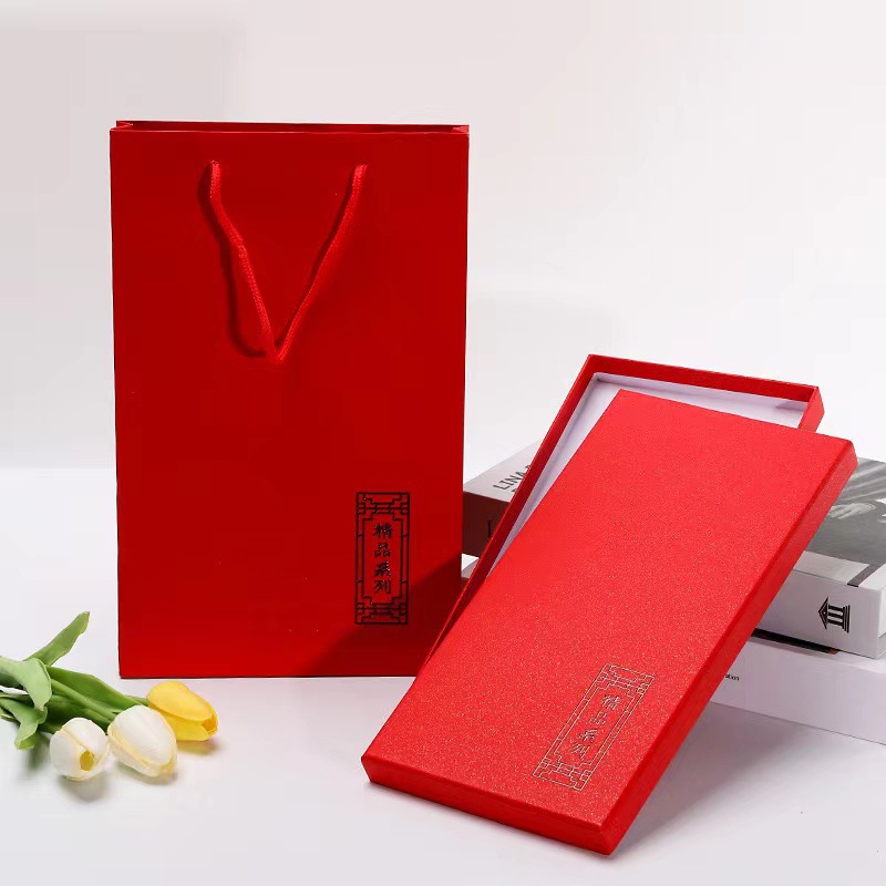 New Gift Box Empty Box Set Universal Scarf Packaging Box Rectangular Portable Scarf Gift Box Heaven and Earth Box in Stock