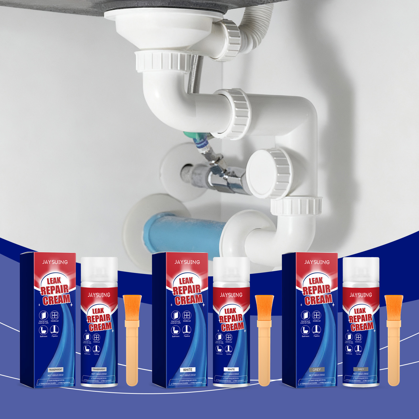 Клей для ремонта Jaysuing, водонепроницаемое и влагостойкое покрытие, подходит для использования внутри и снаружи, долговечен для герметизации