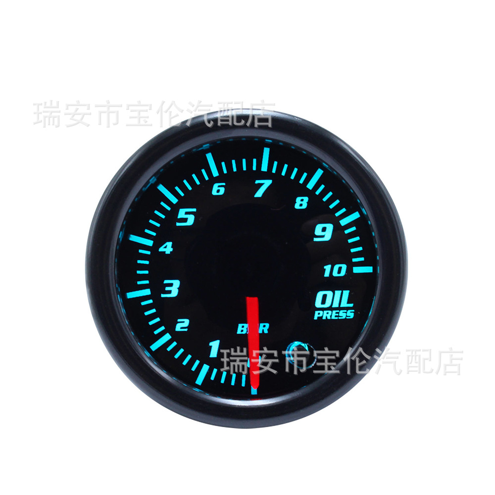 Auto Parts 2'' 52mm Oil Pressure Gauge Instrument and Sensor, with 7-Color Automotive Digital Led 0-140 Psi