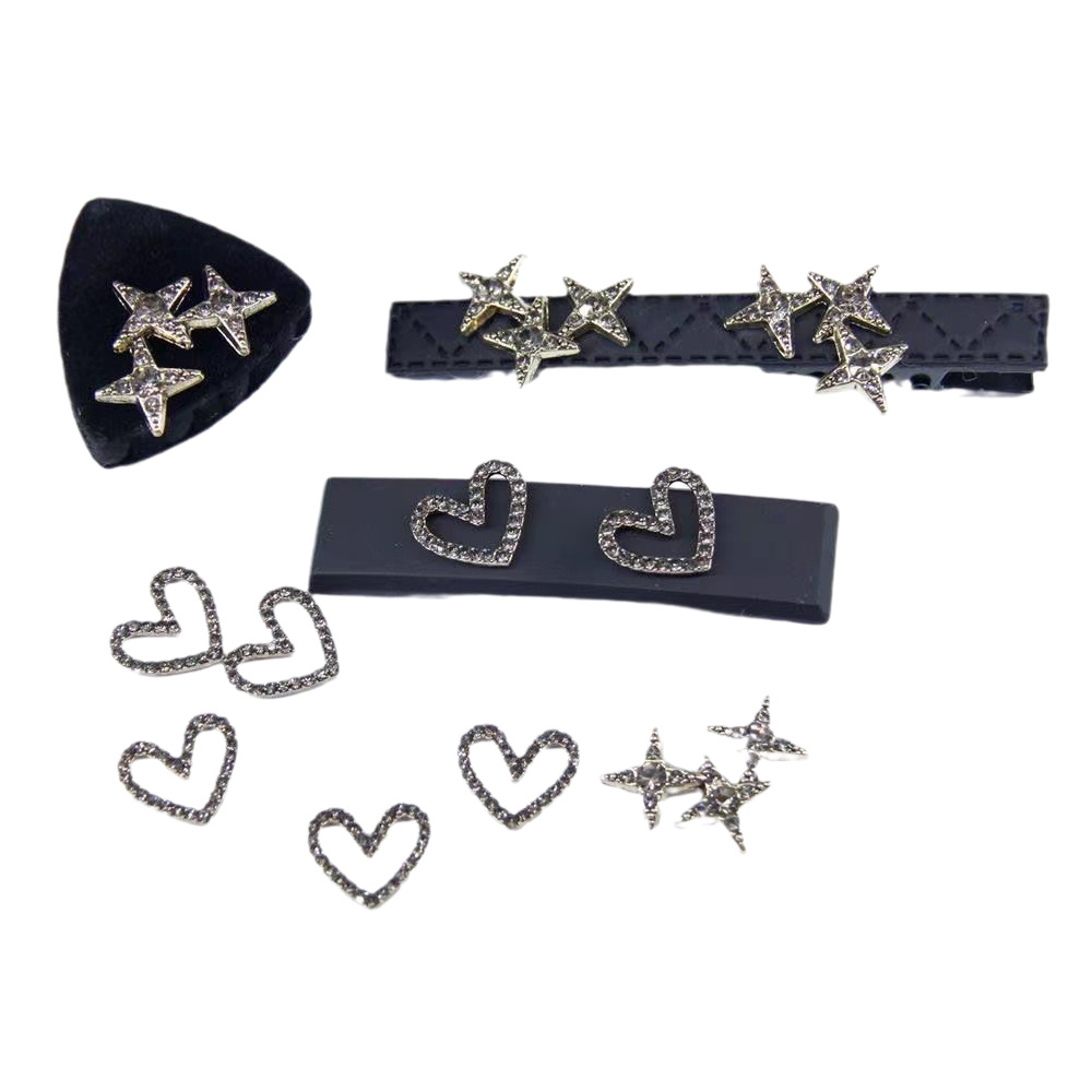 Alloy stars love rhinestone full diamond letters alloy jewelry hair clip DIY hair accessories headdress material accessories