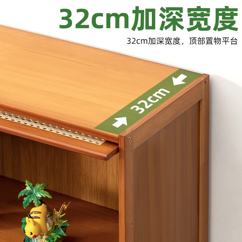 Bookshelf Bookcase Storage Rack with Cabinet Door Storage Cabinet Integrated Patch Cabinet Display Cabinet Floor-Standing Multi-Layer Living Room Storage Cabinet