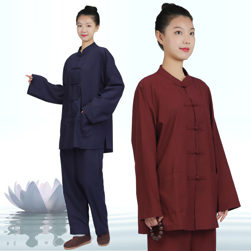 Haiqing Jushi Suit Men's and Women's Suit Dharma Association Worship Four Seasons Jushi Suit Red Dark Blue Coffee Monk Suit Monk Suit Zen Suit