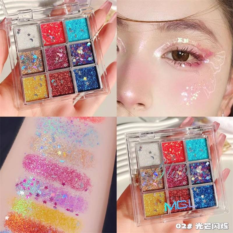 Children's Stage Makeup Eye Shadow Palette Makeup Set Glitter Sequins Performance Princess Special Cosmetics Eye Makeup for Women