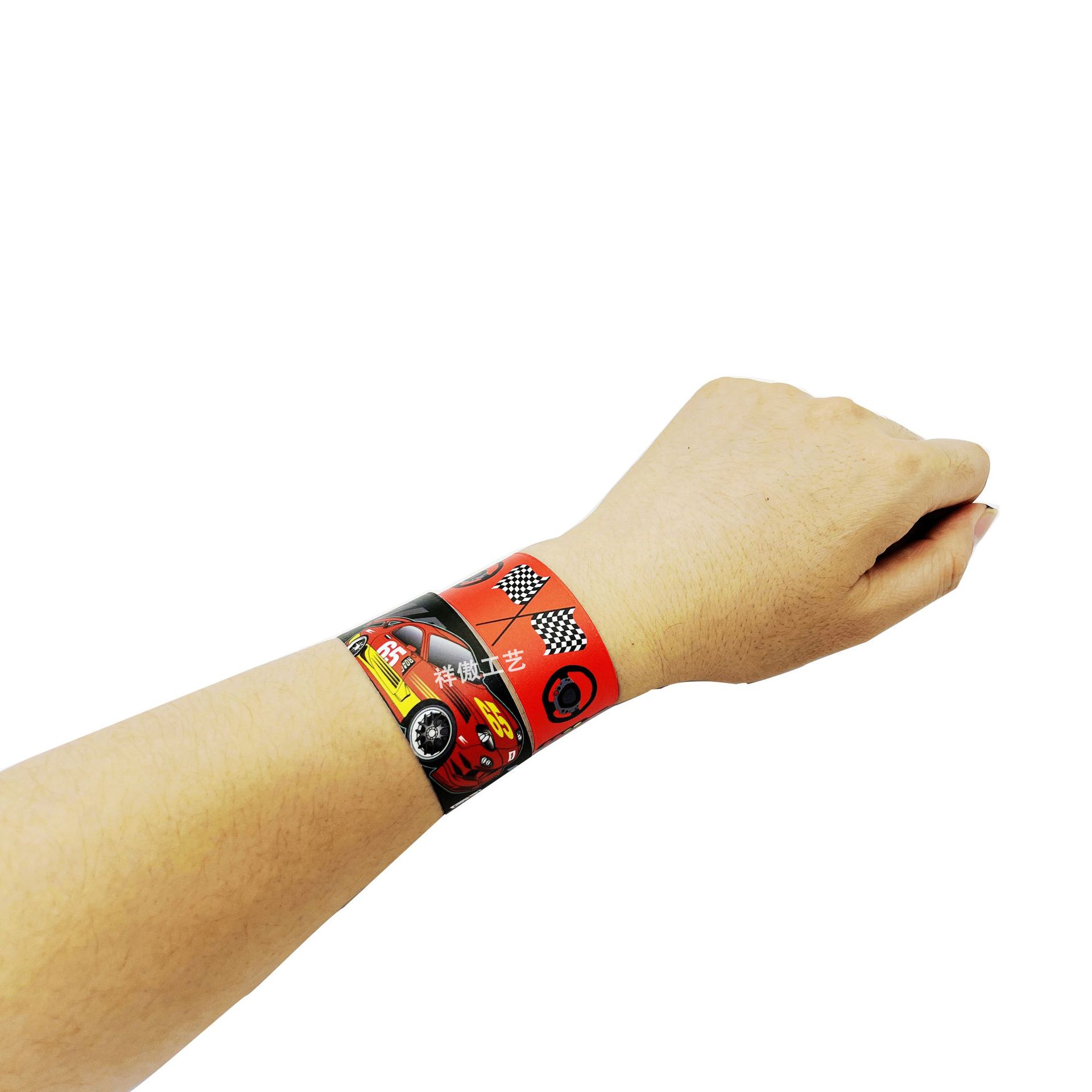 Racing CAR snap ring bracelet F1 rally party clap ring wrist strap children CAR RACE CAR bracelet