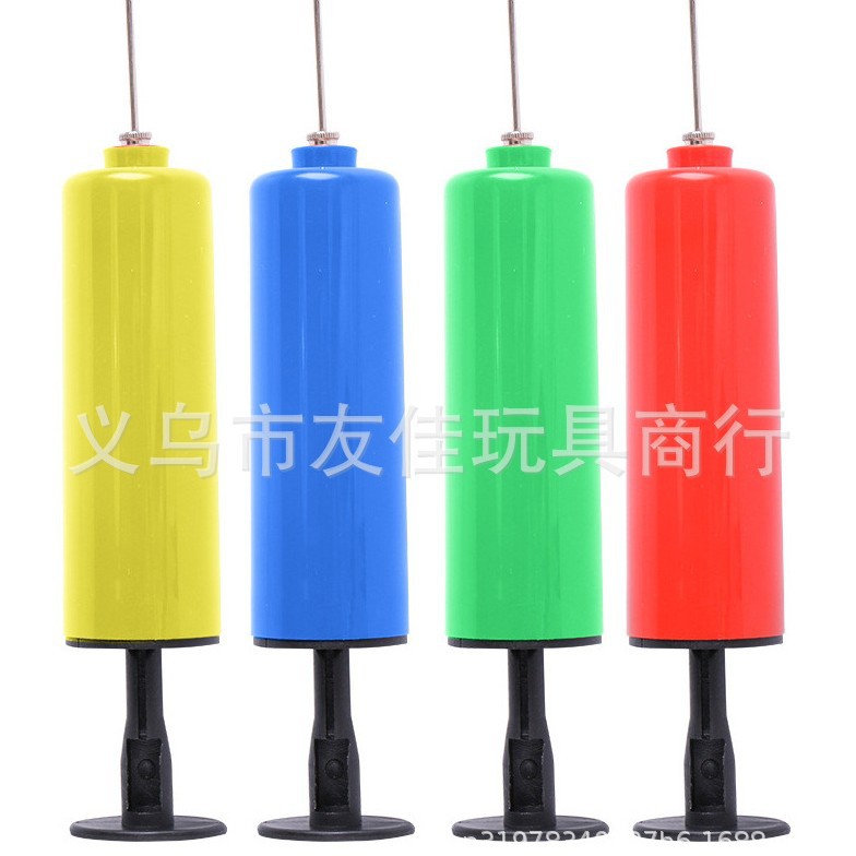 6 inch portable manual pump swimming ring basketball balloon mini hand push plastic small air pump
