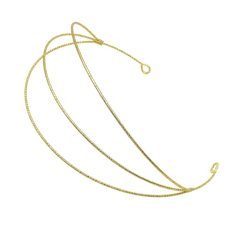 Batch of Flower Three-layer Hair Crown Antique Ming Style Hanfu Wangle Flower Crown Bride Headwear Electrophoresis Electroplating Hairpin Niang Accessories