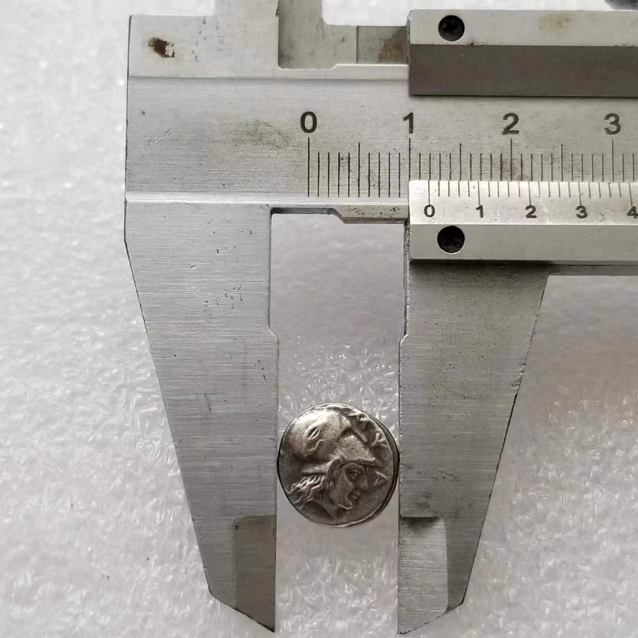 Antique Crafts Ancient Greek Brass Silver-Plated Old Silver Dollar Commemorative Coins # 4647