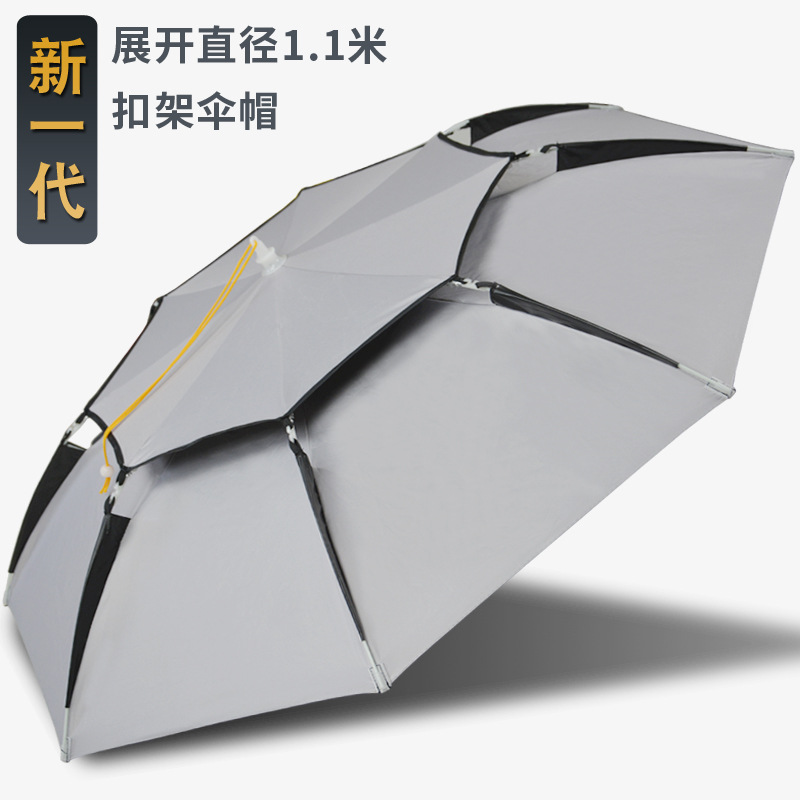 Новый тип шляпы-зонта, головной зонт, двойной, дышащий, складной, для сбора чая
