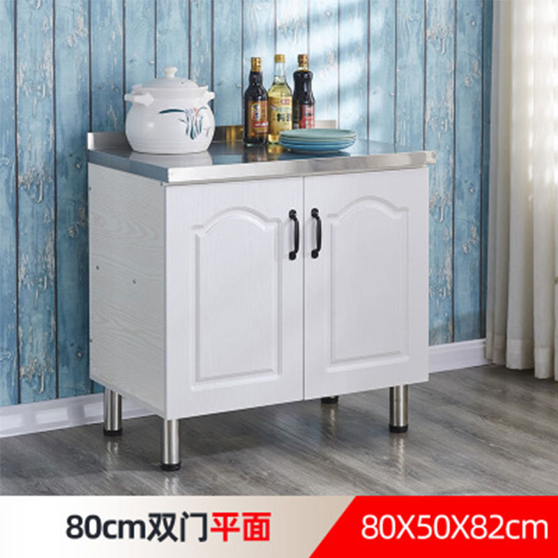 # N5 Simple Stainless Steel Cabinet Kitchen Cabinet Stove Cabinet Integrated Rental Kitchen Cabinet Home Storage Cabinet