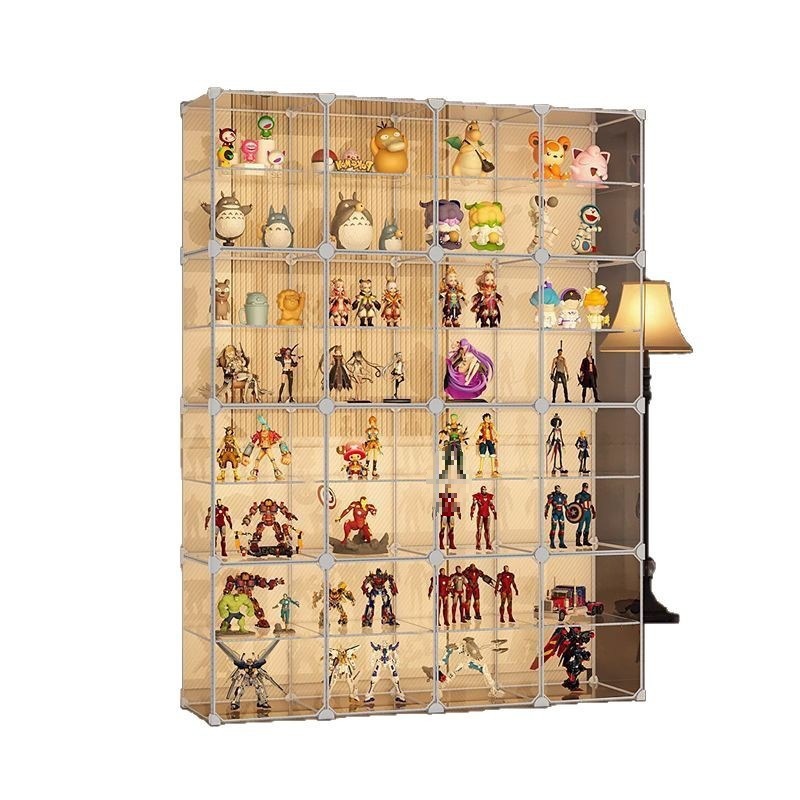 Handmade Display Cabinet Lego Display Stand Imitation Acrylic Transparent Model Toy Product Storage Storage Display Cabinet