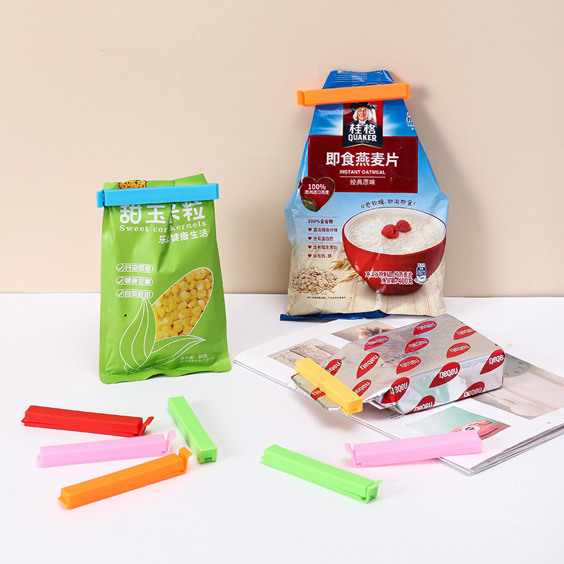 Factory wholesale cartoon food fresh-keeping sealing clip size optional plastic tea snacks sealed clip LOGO