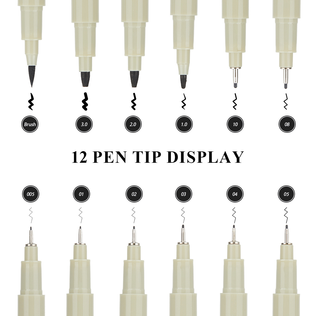 Fine-liner Children's Black Gouline Pen Drawing Pen Waterproof Quick-drying Needle Pen Art Special suit