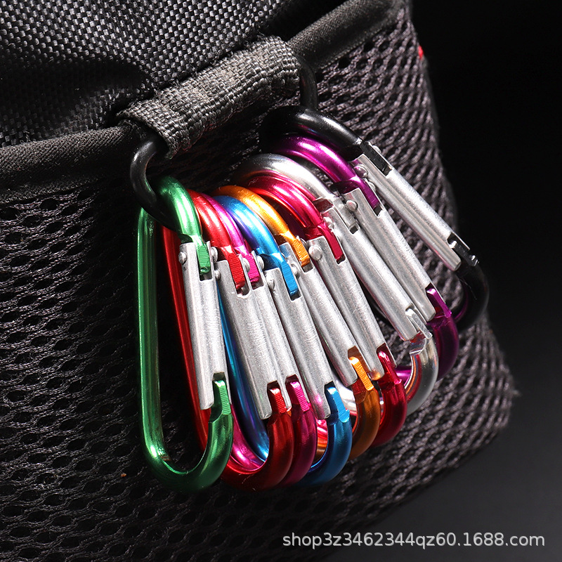 Manufacturer's Ready-Made Spring No. 5 D-Type Quick-Hook Buckle Aluminum Alloy Carabiner Rock Climbing Carabiner Hook Ring Climbing Buckle