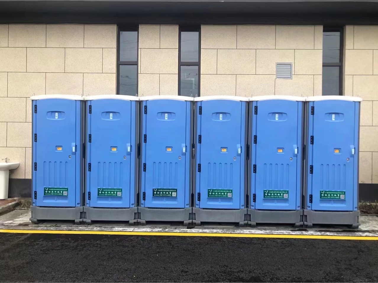 Одноразовый мобильный туалет, пластиковый туалет, временный мобильный общественный туалет