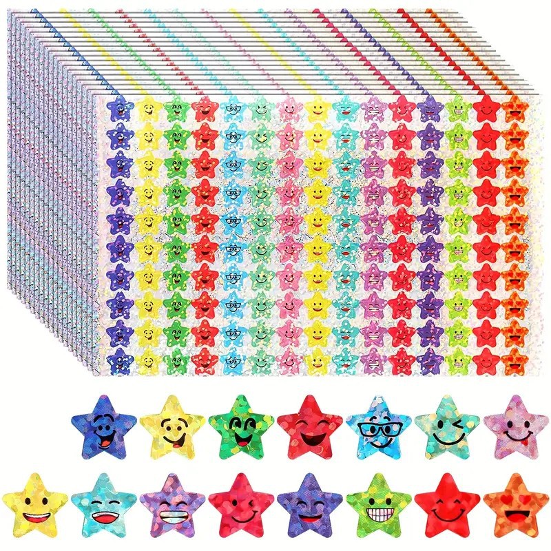 Стикеры с блестками, 15 дизайнов, наградные стикеры для студентов