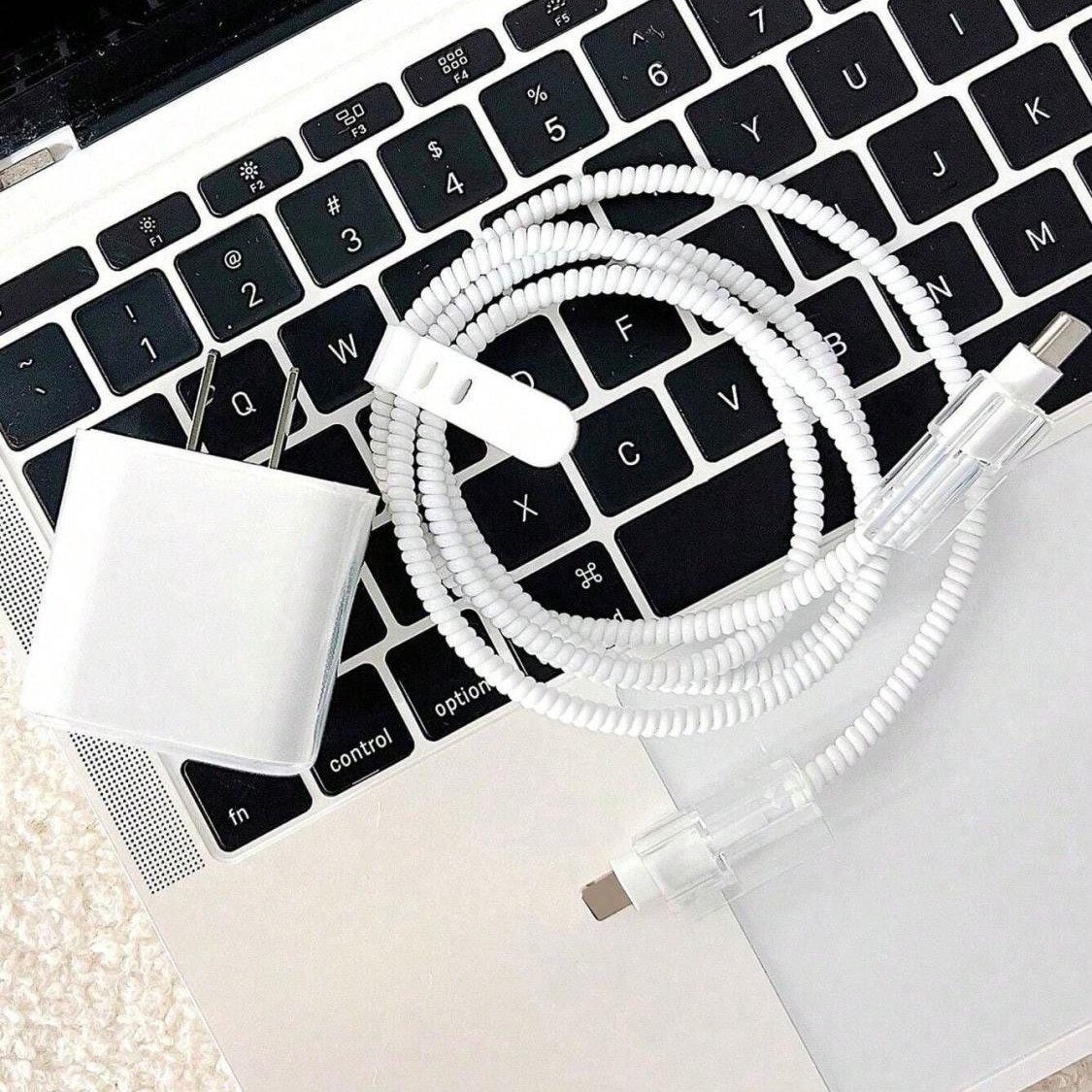 Suitable for Apple Charger Protective Cover 20W Charging Head Cover Data Cable Protection Charging Cable Bite Protector Anti-Breakage