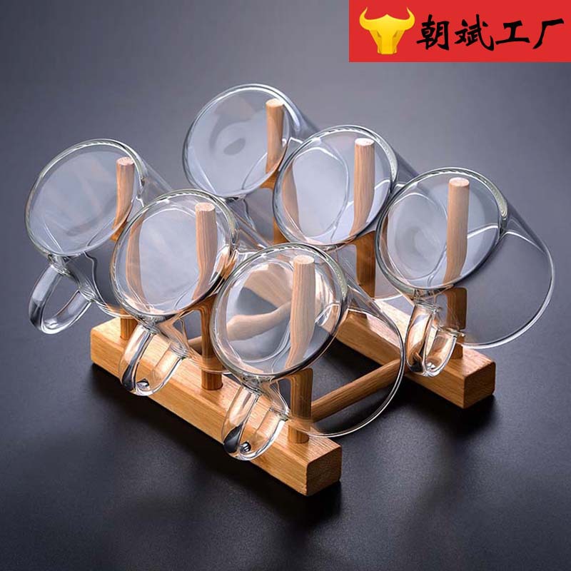 Spot Wholesale Heat-Resistant Glass Tea Cup Transparent Handmade Coffee Flower Tea Cup Heat-Resistant Glass Tea Scent Cup