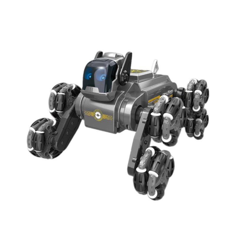 Cross-border eight-wheel stunt mechanical dog remote control toy gesture induction climbing deformation electric children's intelligent robot dog