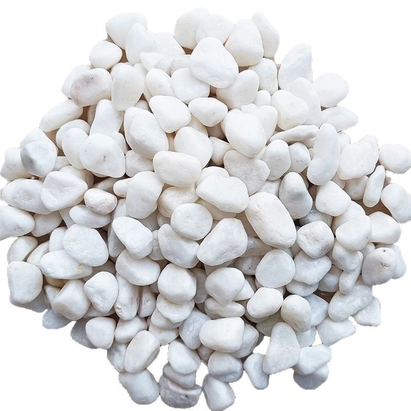 White Stones Pebbles Natural White Marble White Gravel Washed Stone Floor Special Paving Garden Landscaping