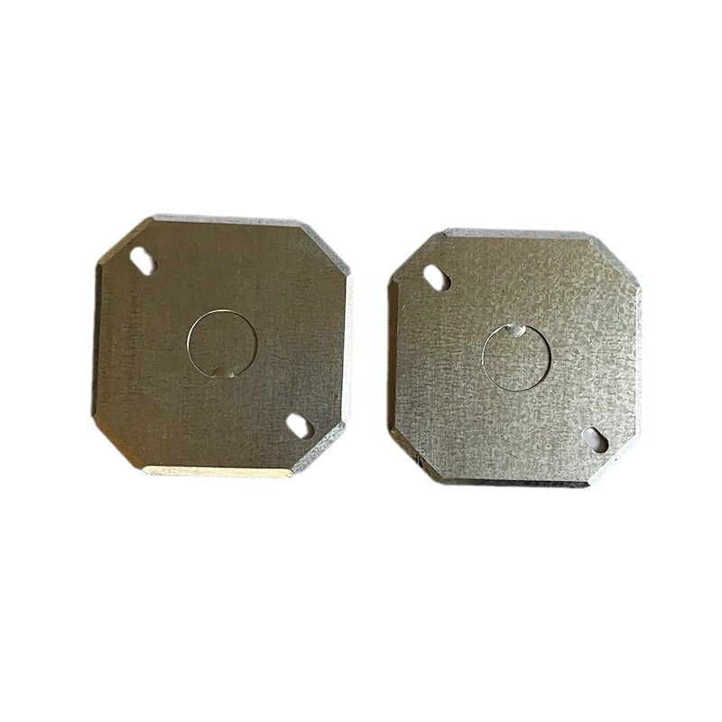Iron Box Cover 86 Type Iron Cover Lamp Head Box Octagonal Junction Box Thickeneded Non-Hole Concealed Box Cover Galvanized Cover 20