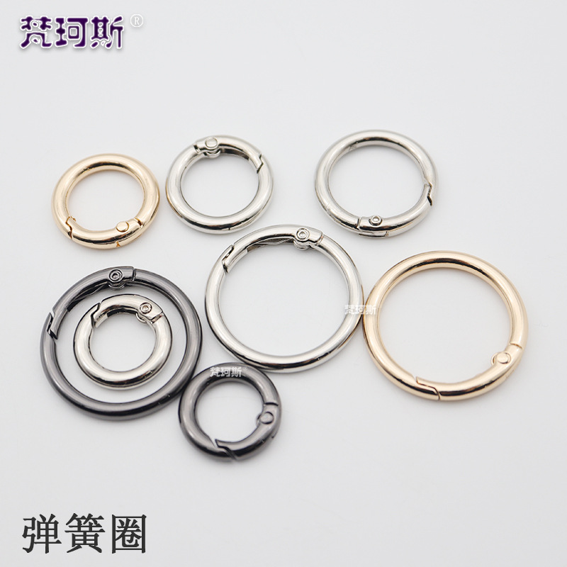 Alloy Spring Buckle Pendant Jewelry Accessories Alloy Spring Ring Buckle Open Ring Movable Ring Bag Buckle