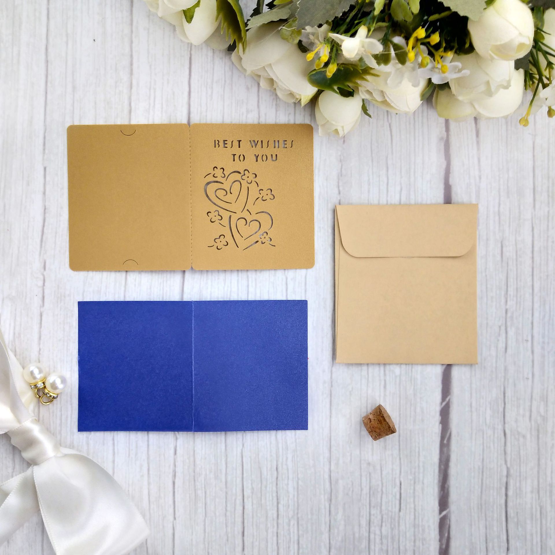 Bookmark card holder Mini small card gift card creative birthday greeting card heart-shaped love wish card can be customized Logo
