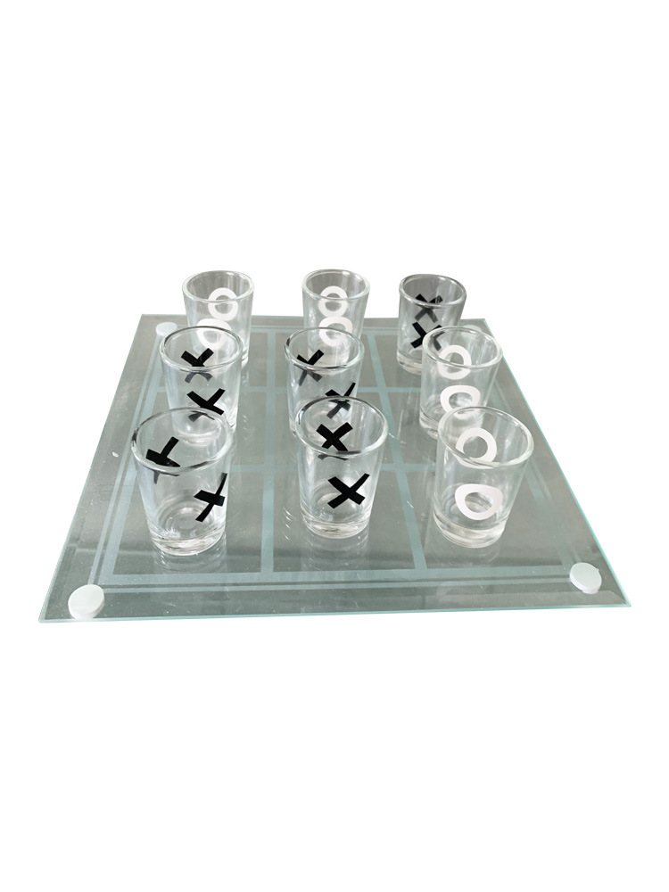 [Wholesale] XO Jiugong game chess 22*22cm glass board table desktop board game